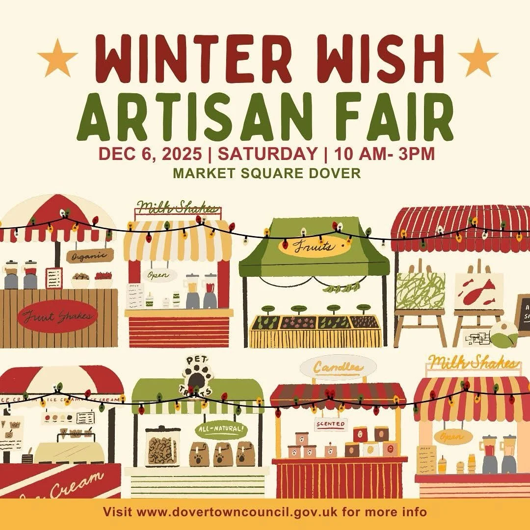 Posted @withregram &bull; @citycorecreativesmarket 
🎄✨ Calling All Market Traders! ✨🎄
Get ready to sleigh the season at the Dover Town Centre Christmas Artisan Market &amp; Light Trail!
🎅 Happening Saturday , 6th December, from 10am&ndash;3pm!

We