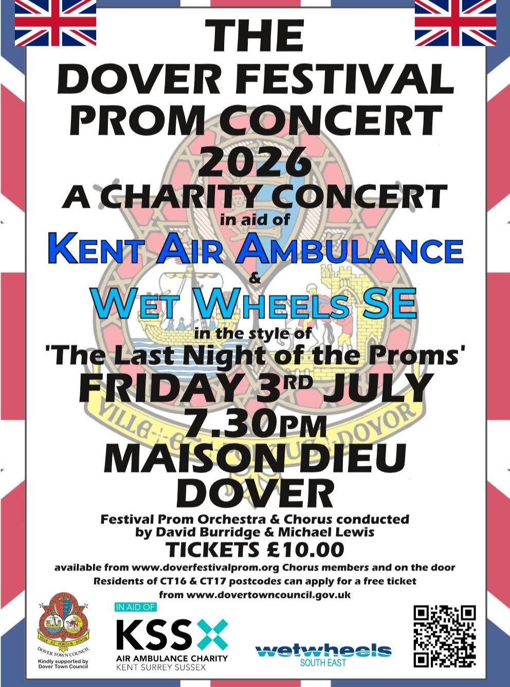 The Dover Festival Prom Concert 2026 🎶

Free Tickets Link in Bio! 

Join Festival Prom Orchestra &amp; Chorus at the historic Maison Dieu, Dover for a special charity concert in aid of Kent Air Ambulance and Wetwheels South East.

Performed in the s