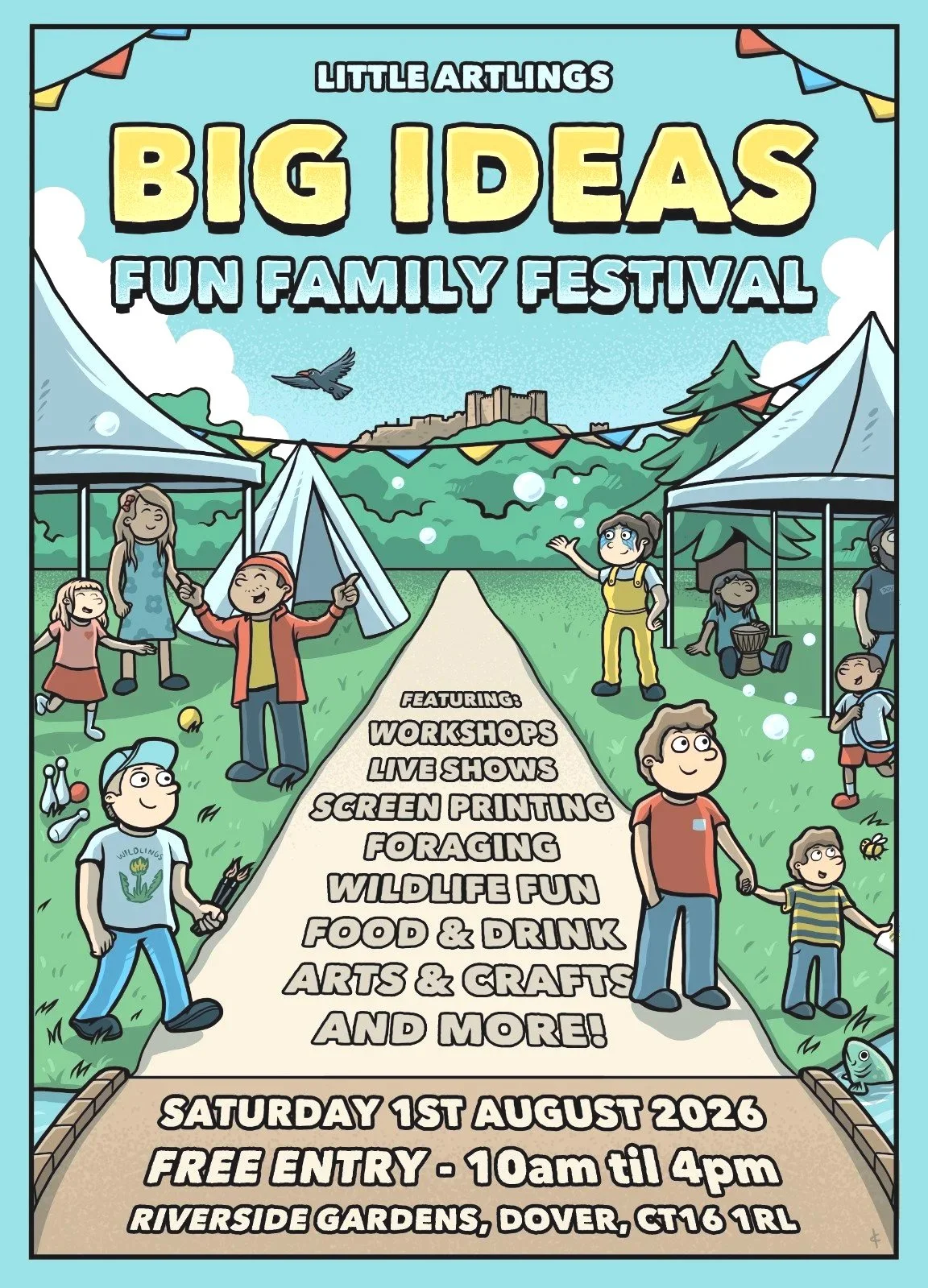 Family Festival Poster Event Dover Riverside Gardens