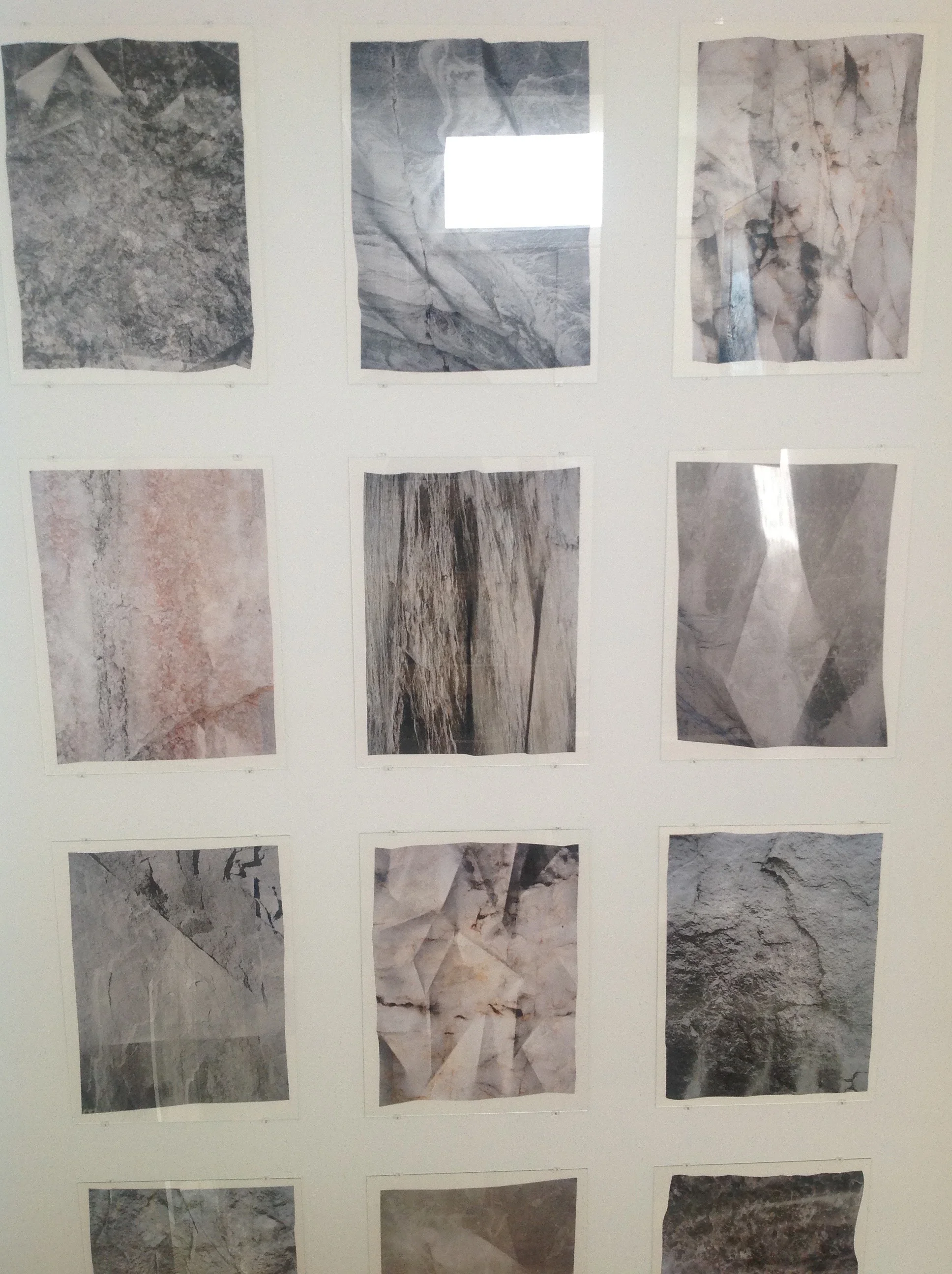 Sibylle Eimermacher has been inspired by the stones in quarries of Scandinavia, producing new images in photography and folded paper which interpret the durability of stone through a fragile and delicate medium.