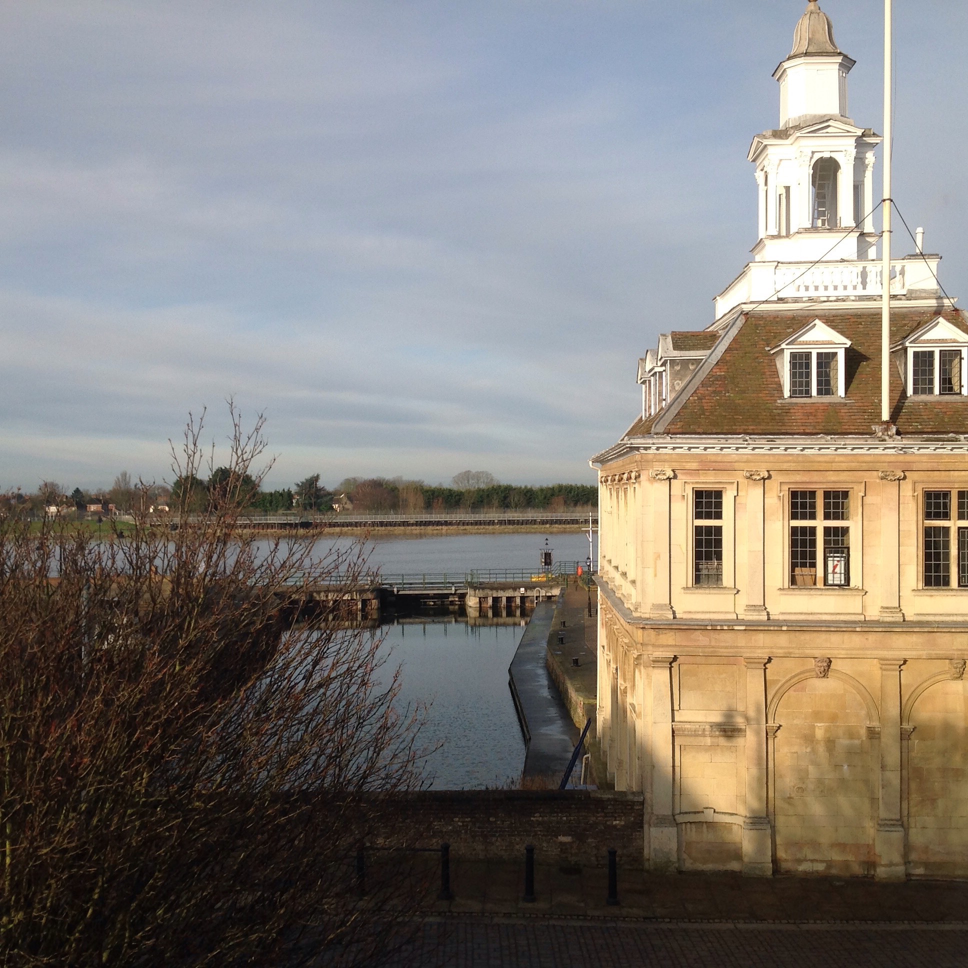A view towards the Custom House and quay, as seen from GroundWork Gallery's Penthouse.