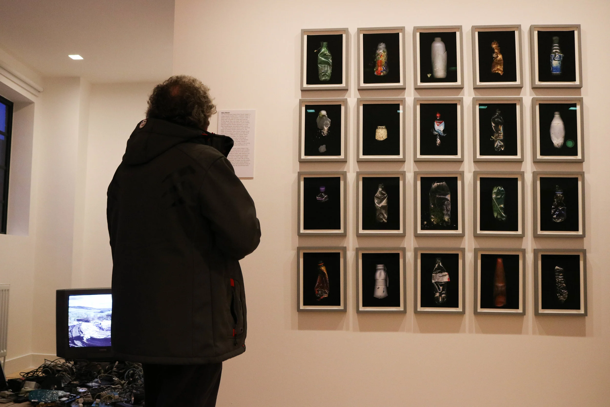 The Entangled Bank viewed at the opening. Henry/Bragg's The Surrey Hills is just visible to the left. Picture by Hayley Hines, College of West Anglia