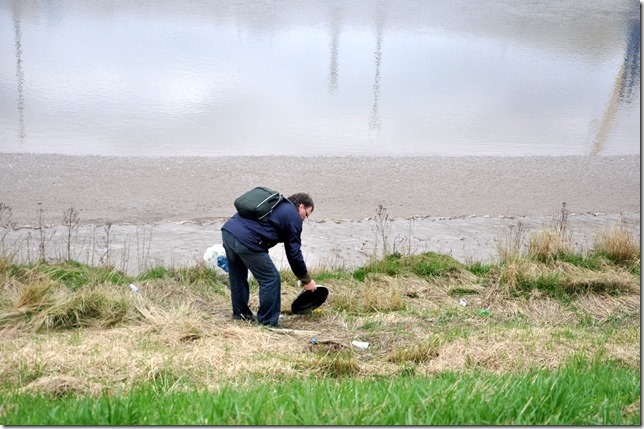 On one previous trip to King's Lynn, the artist collected trash along the River Great Ouse. These have now been incorporated as works of art, on display throughout Trash/Art until 2 June.