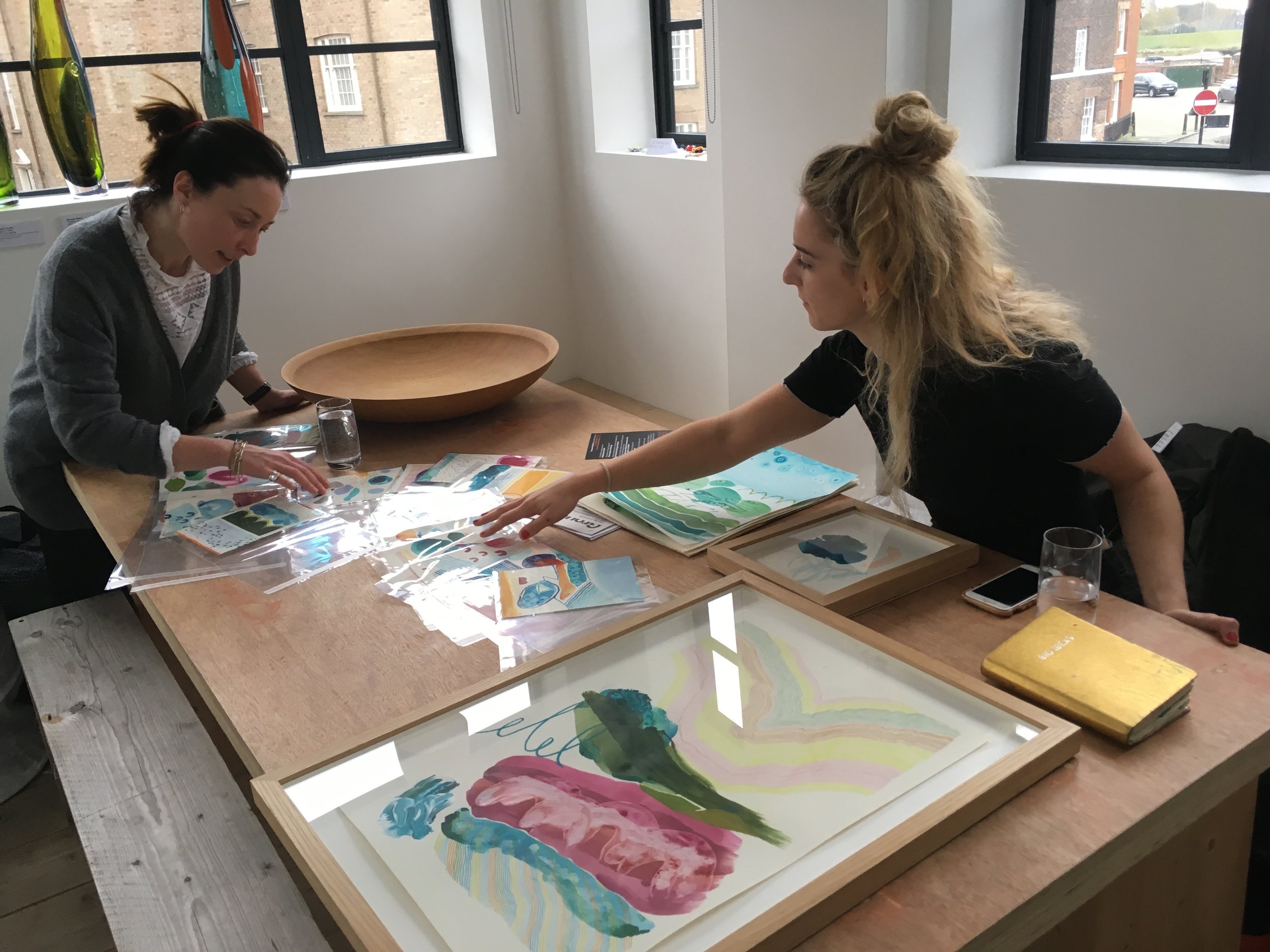 Fragile Nature Emma Howell and Amy McGregor selecting work in 2018
