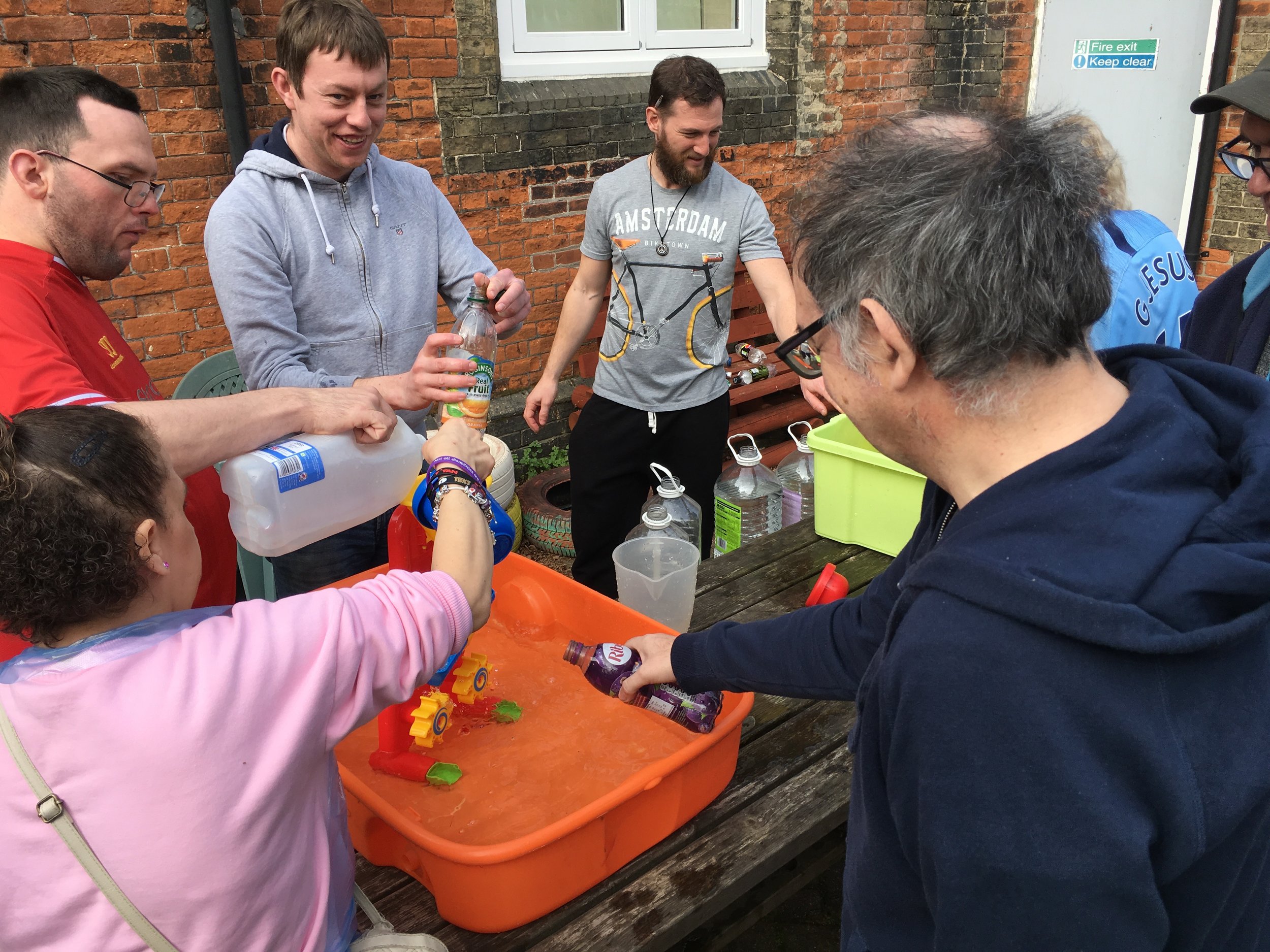 Living with water - experimenting with water at the fForward Day Centre