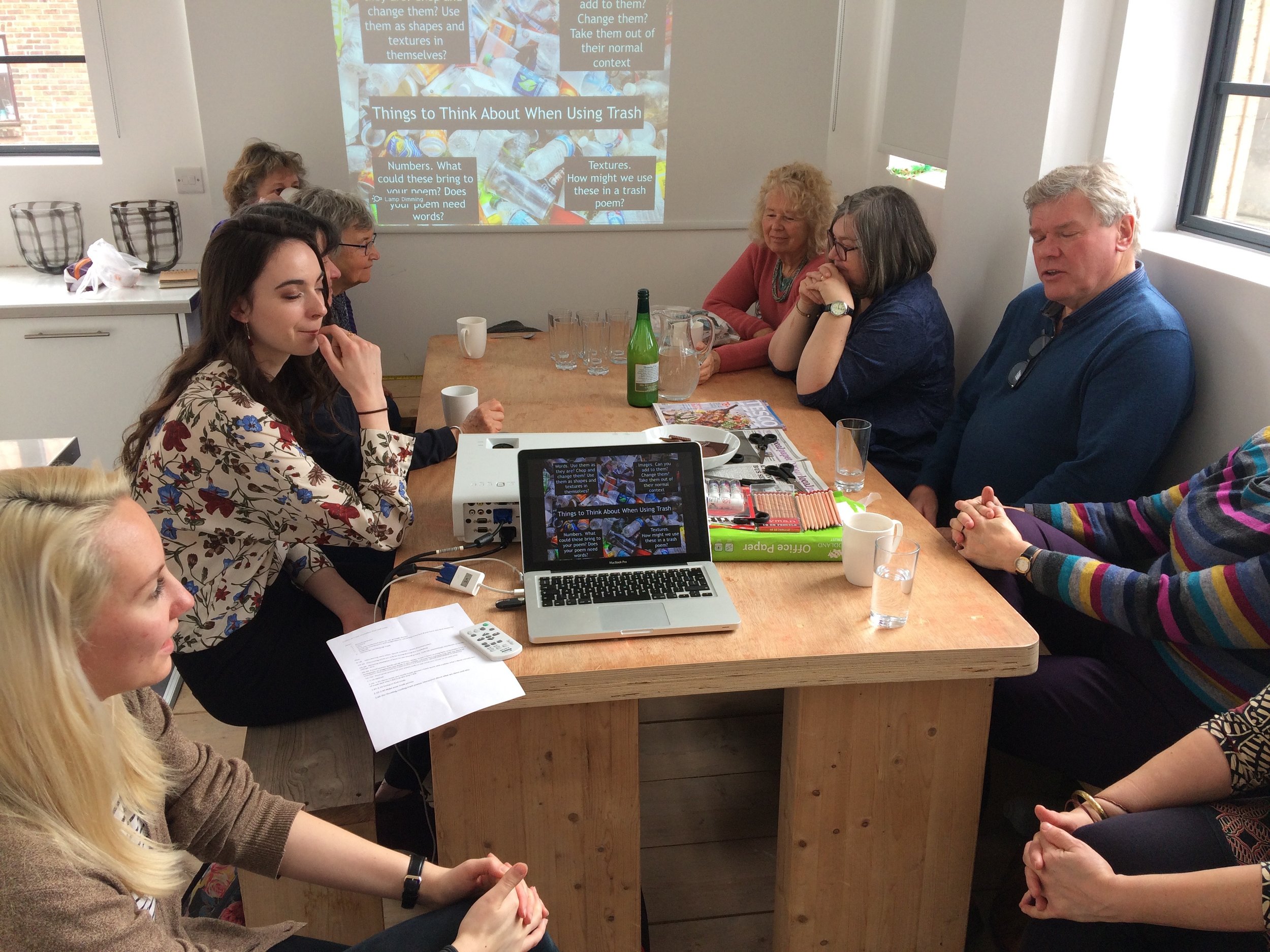 A Trash poetry workshop led by Emily Dufresne