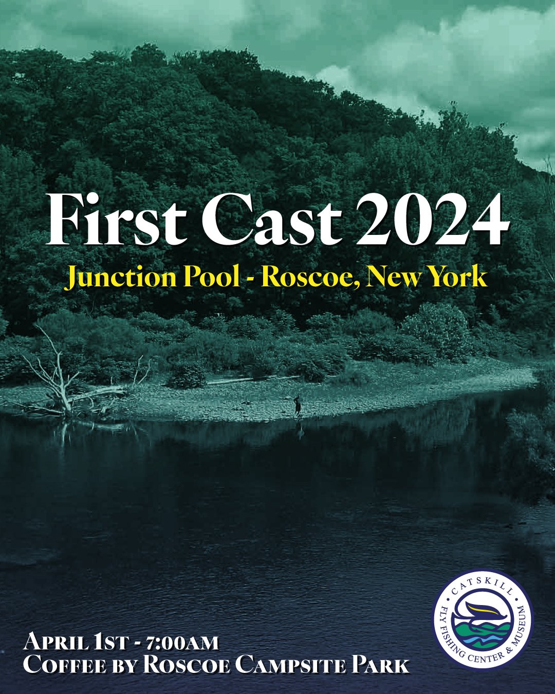 Next week - three ways to celebrate the new season with us...

First up - FIRST CAST! Join CFFCM, The Roscoe Chamber of Commerce, and our whole community as we celebrate the old tradition of the ceremonial first cast at Junction Pool. This year owner