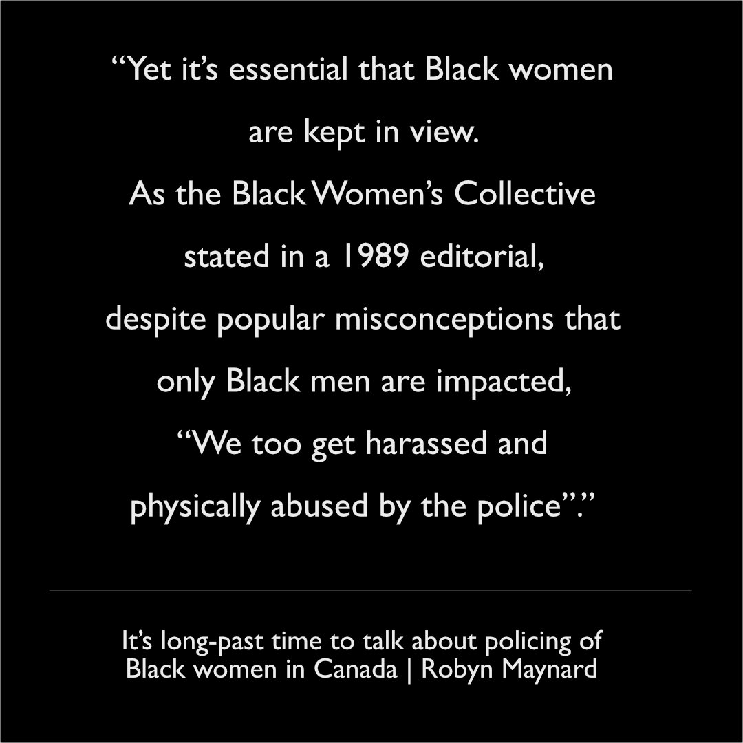 September 1, 2020 | It’s long-past time to talk about policing of Black women in Canada