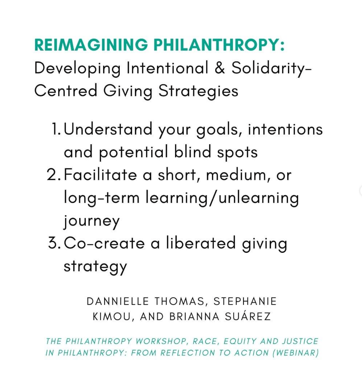 Jan 25 | Reimagining Philanthropy 