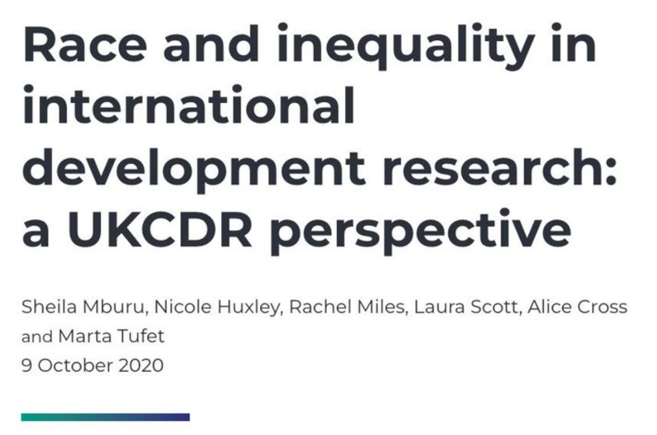 Feb 1 | Race &amp; Inequality in International Development Research