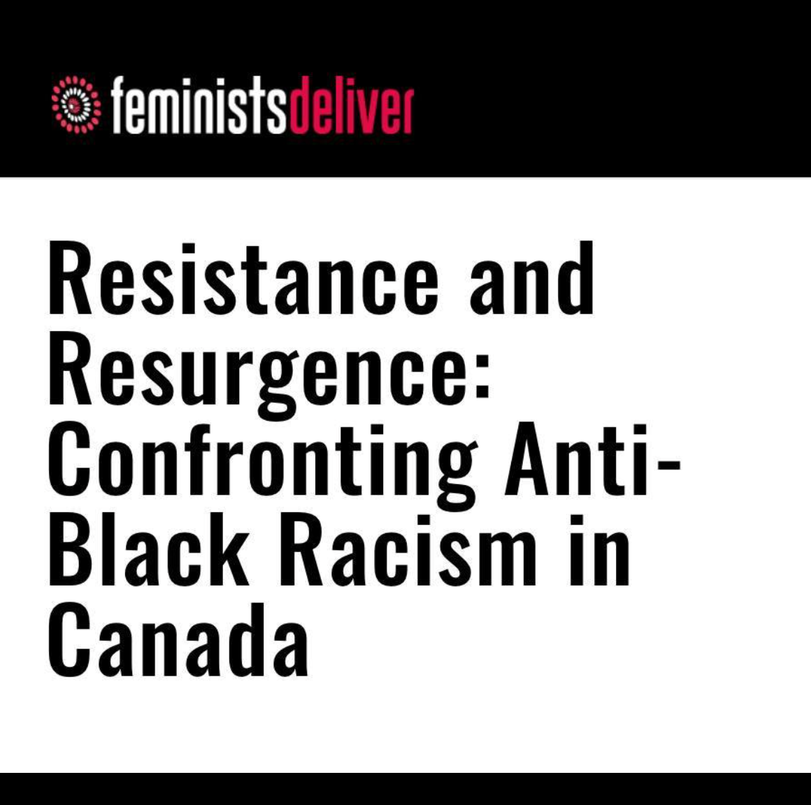 May 3 | Resistance &amp; Resurgence: Confronting Anti-Black Racism in Canada