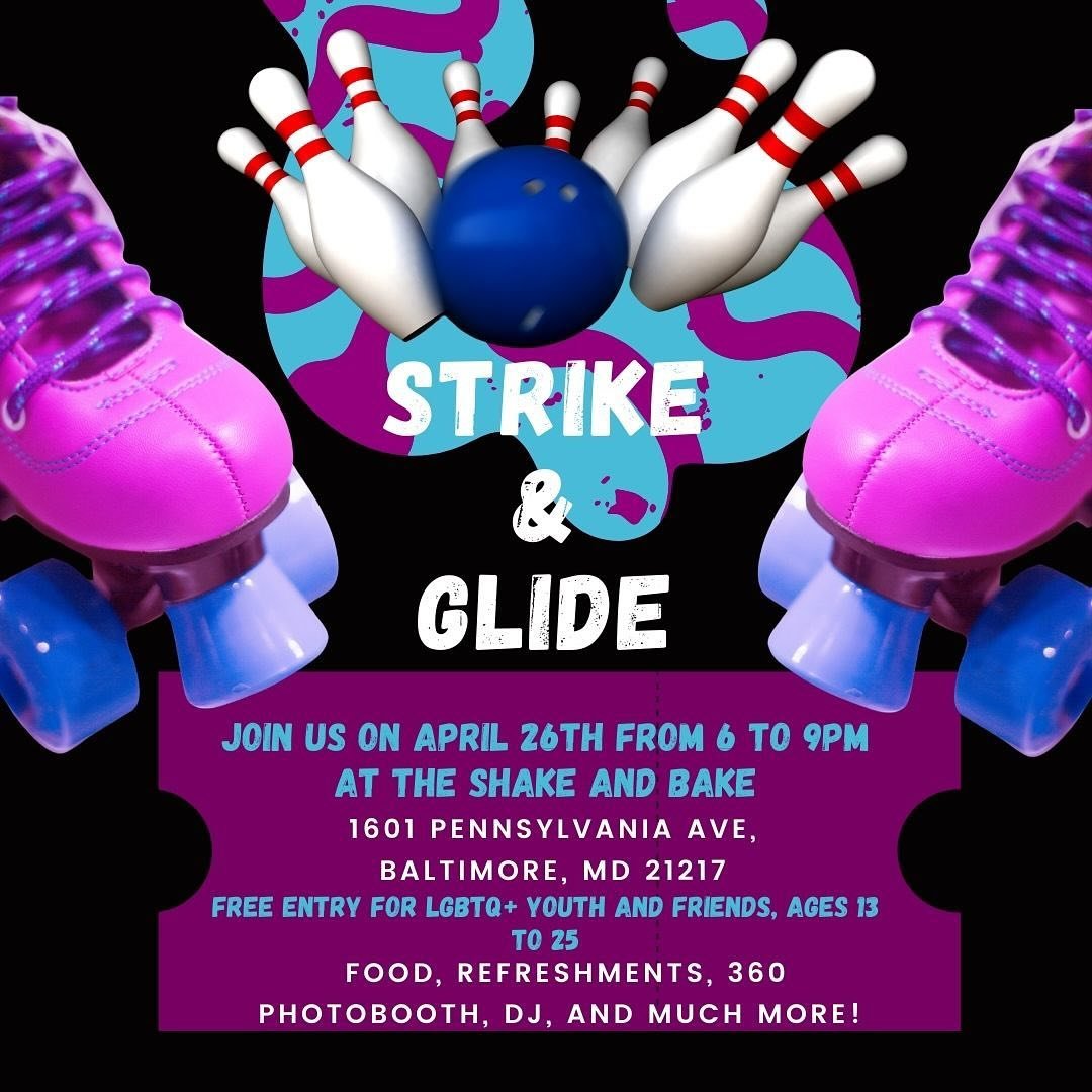 Join VOISES Strike and Glide on April 26th at 6pm at the Shake and Bake for a night full of fun, laughter, and celebration of LGBTQ+ youth, with friends and family. 

The event is also free with sign up at Eventbrite, link in bio 🦄💕✨

#freeevent #b