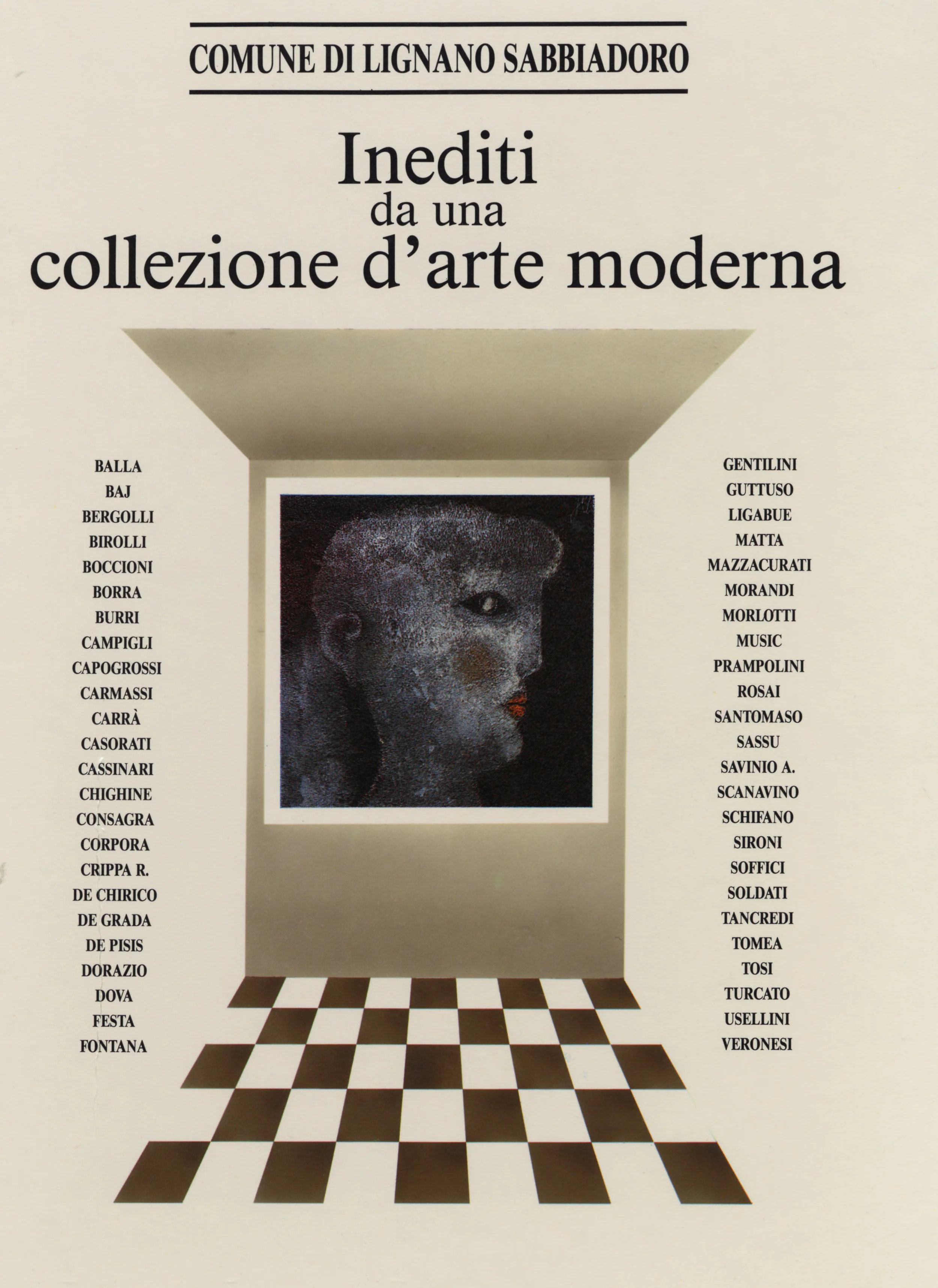 Inediti da una collezione d'arte contemporanea , catalogo della mostra, Lignano Sabbiadoro (UD), Centro Civico, 26 marzo - 11 settembre 1988, Augusto Agosta Tota editore, Parma, 1988.