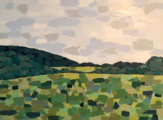 "The Farm (Cabin View)" 48x36, Acrylic
