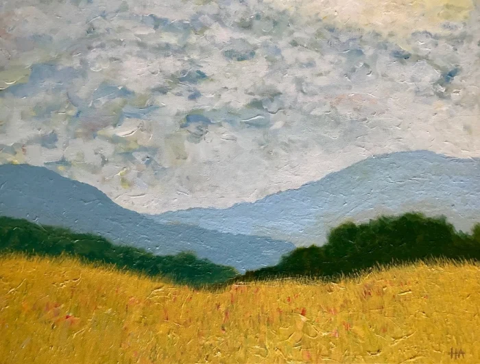 "Yellow Field"  18x14, Acrylic