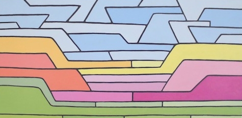 "Mountain Contours XIII" 48x24, Acrylic