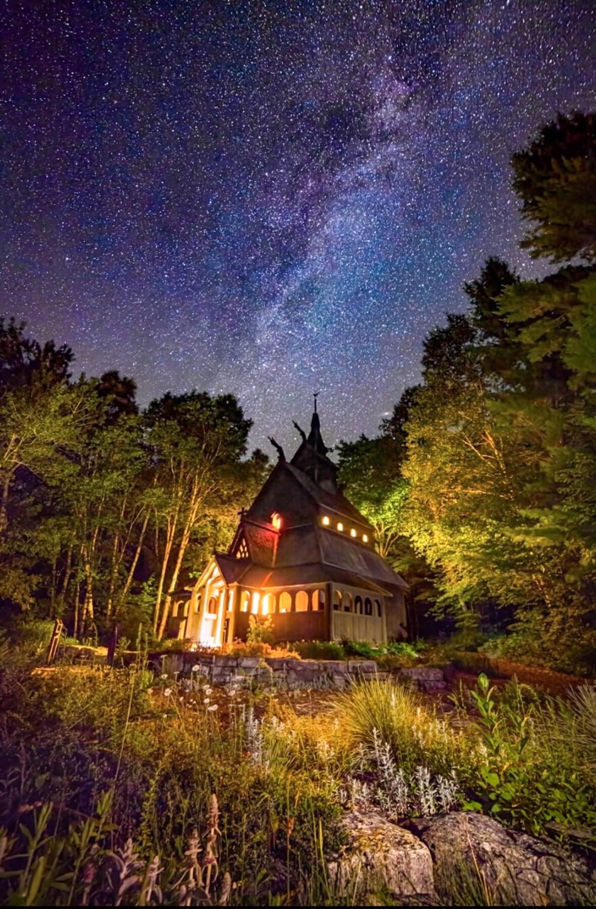 Stavkirke at NIght