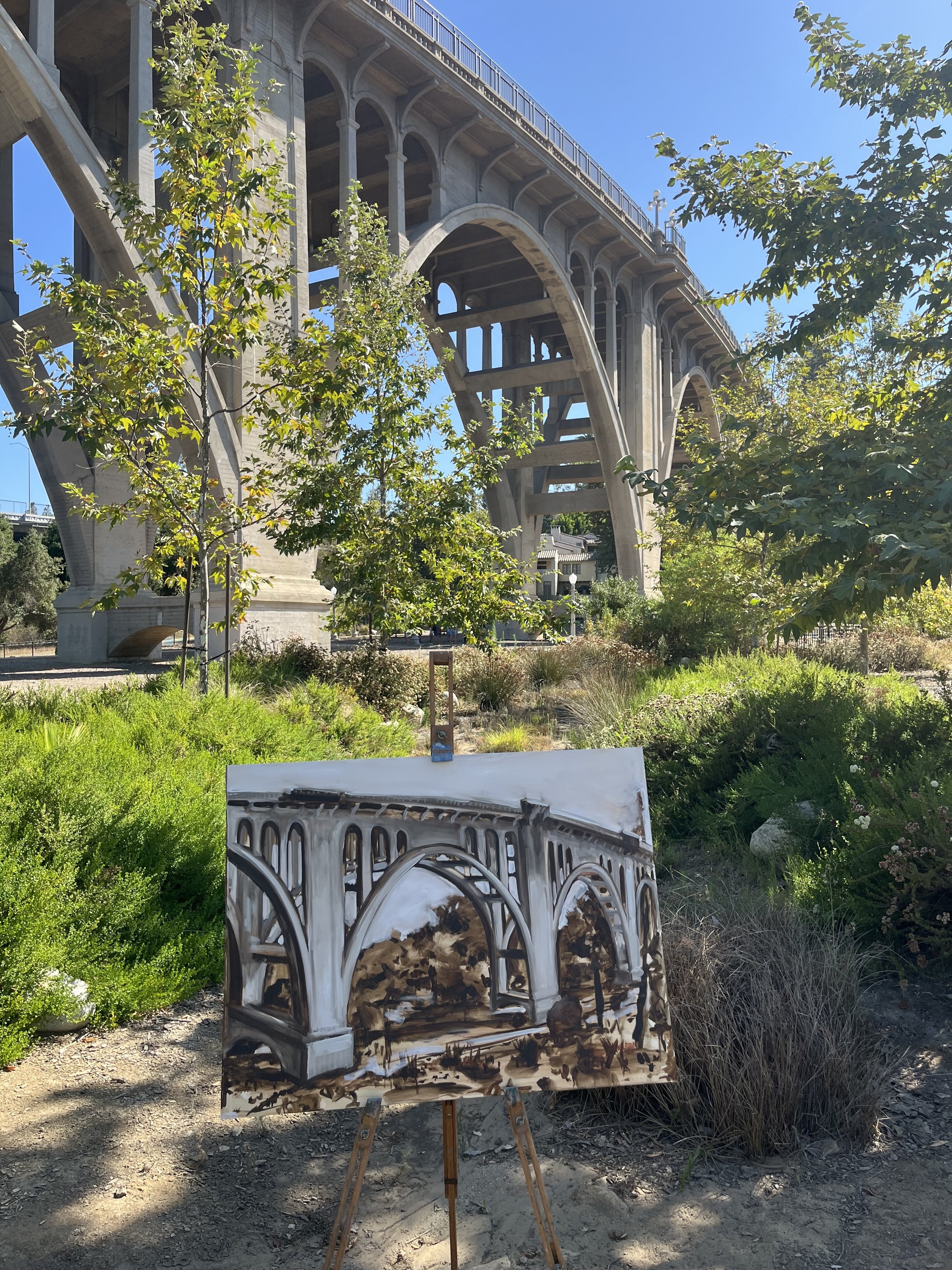 first layer for the new bridge painting… 
