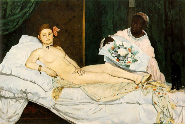 Olympia, Edouard Manet, 1856, oil on canvas, Musée d'Orsay, Paris, France