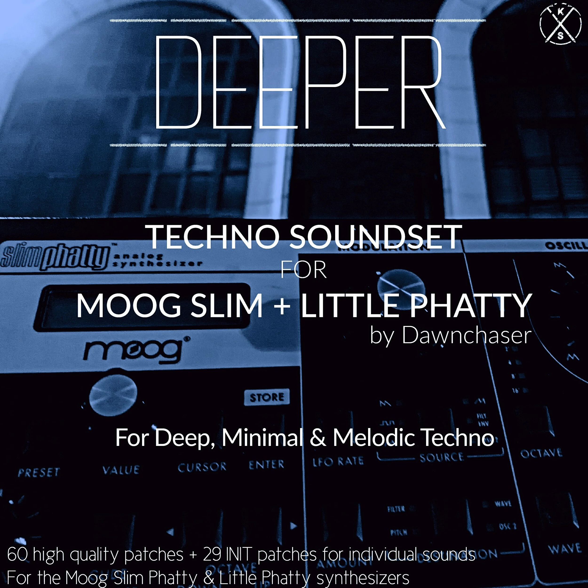 60 groovy Techno presets for Moog Slim + Little Phatty