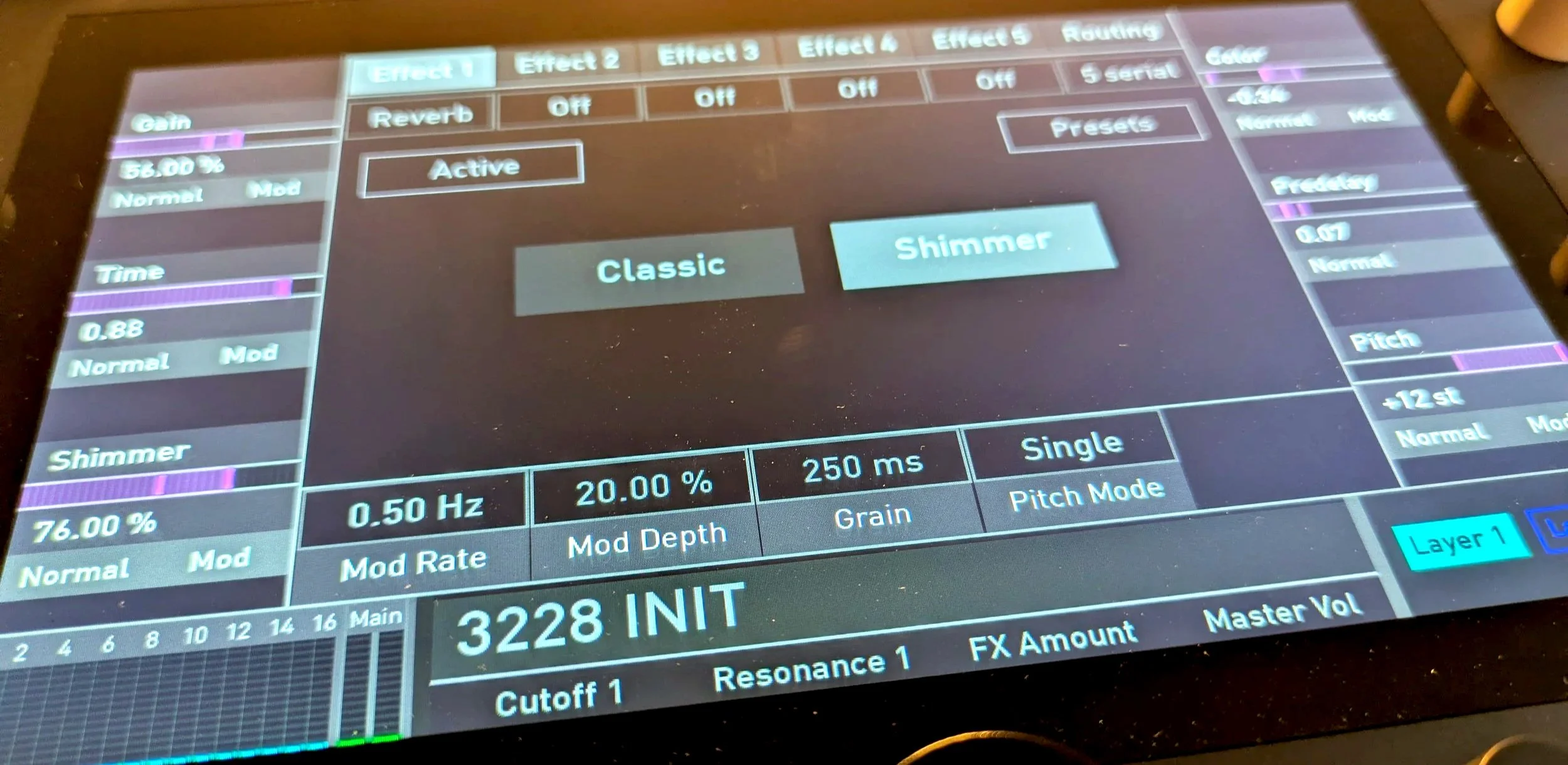 waldorf iridium core OS update includes shimmer reverb