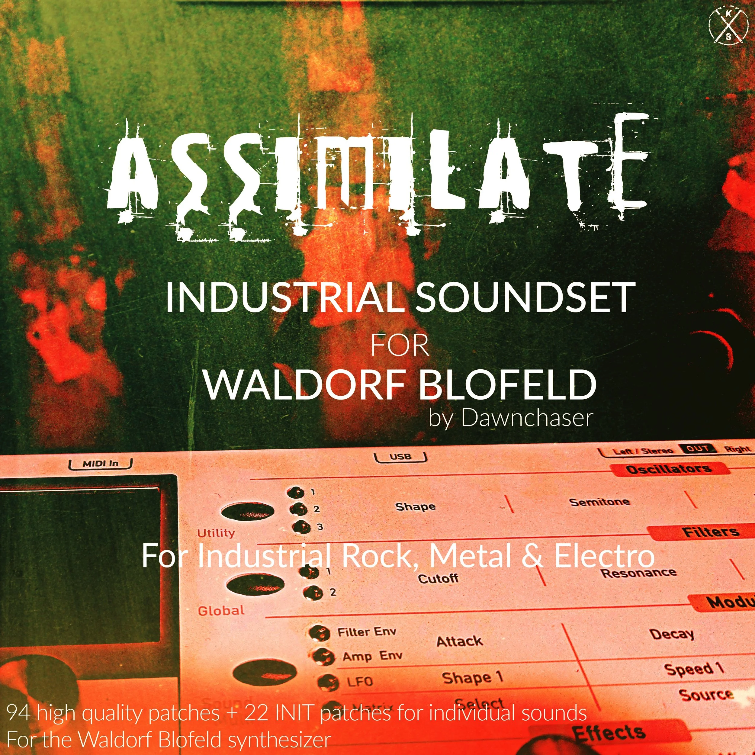 94 monstrous Industrial presets for Waldorf Blofeld
