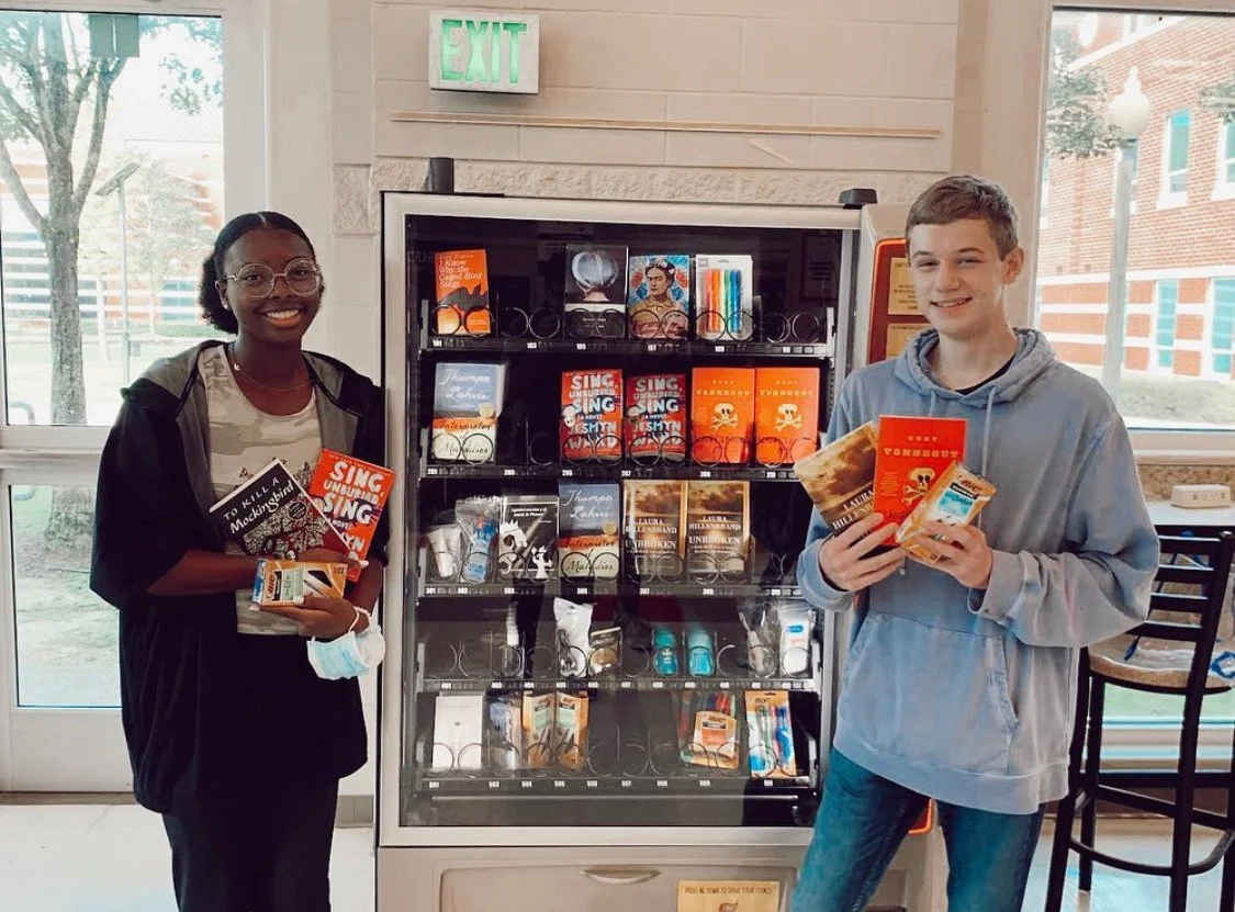 school book vending machine