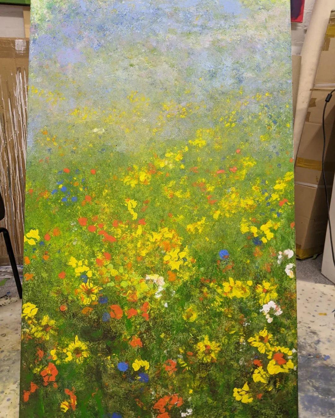 Something to remind us of summer :), and a change from my more serious works ...

Work in progress on a new floral inspired painting 

#summerflowers 
#beautifulpainting 
#summervibes 
#flowermeadow 
#uplifting 
#impressionistart 
#impressionistpaint