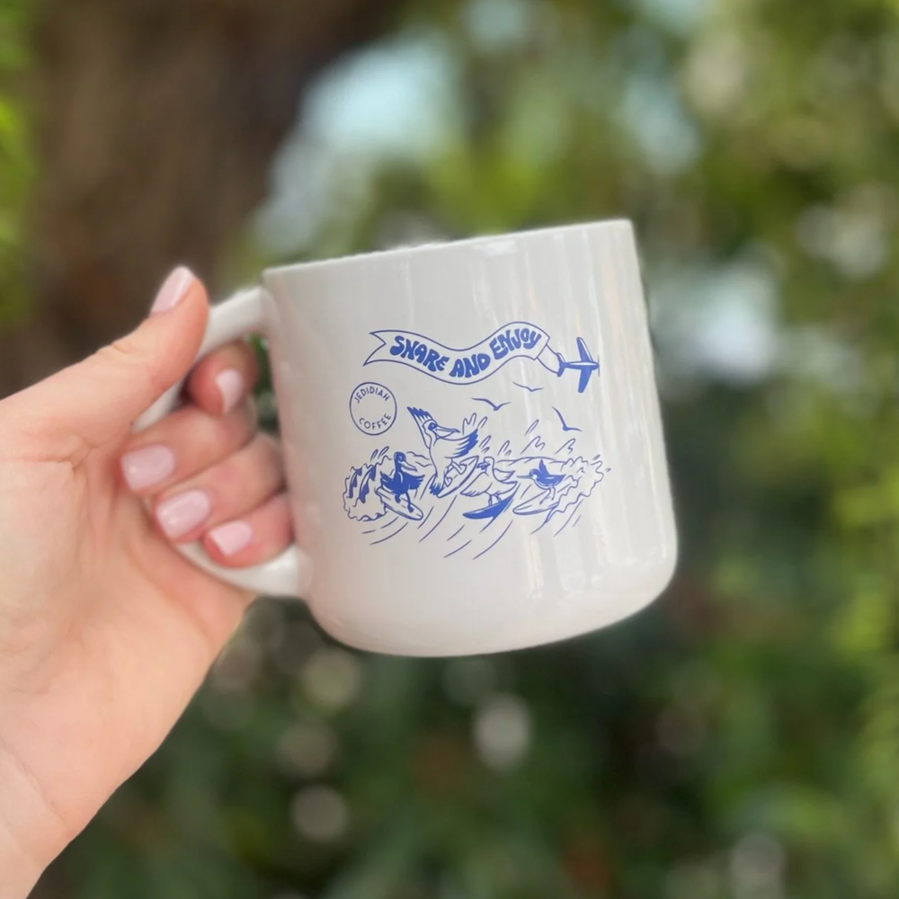 14oz Ceramic Mug in White | Jedidiah Coffee