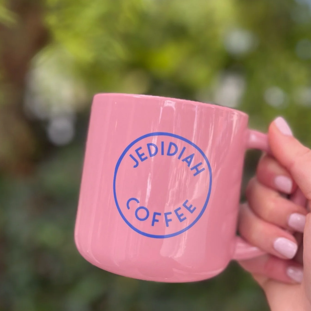 14oz Ceramic Mug in Pink | Jedidiah Coffee