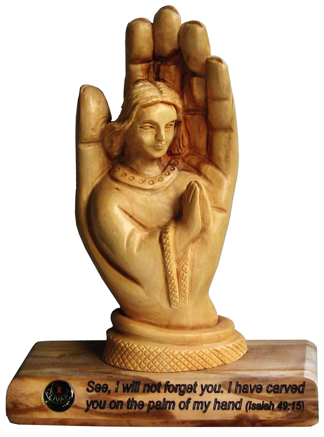 Zion engraved on the palm of God - table plaque