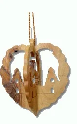 Hand perforated 3-D Christmas Ornament