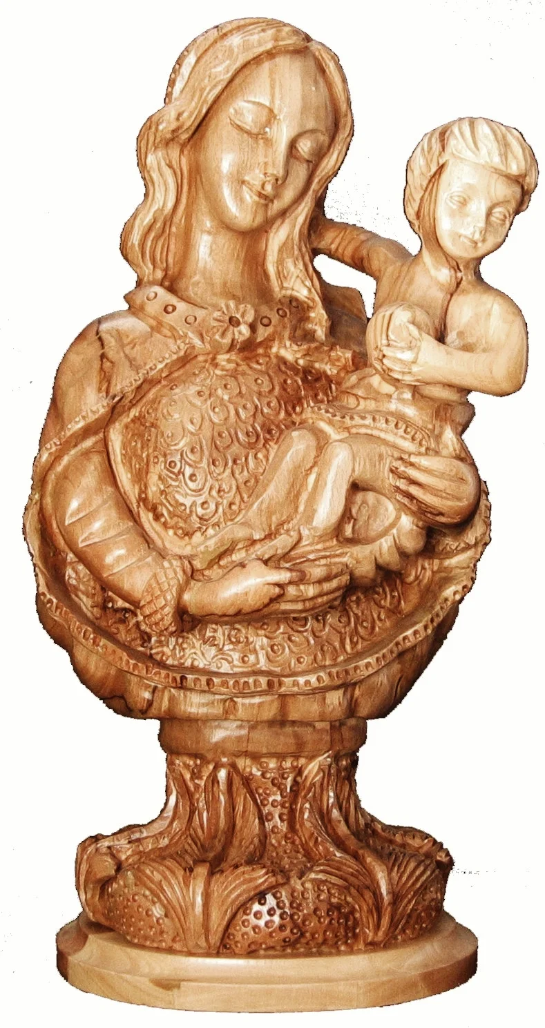 Madonna Bust Holding Baby Jesus