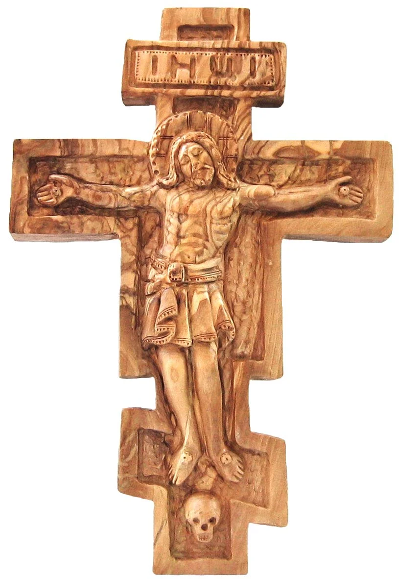 Bass relief Russian cross - large