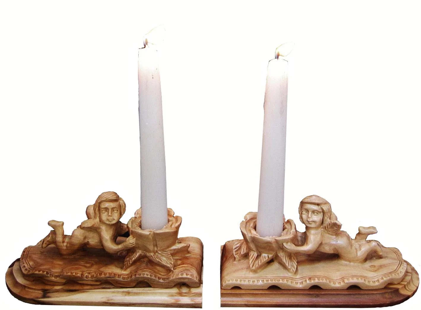 Angels candle holder (left & right)