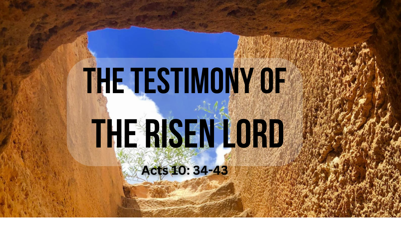 The testimony of the risen Lord - Acts 10: 34-43 | Trinity Presbyterian Church Sermon 