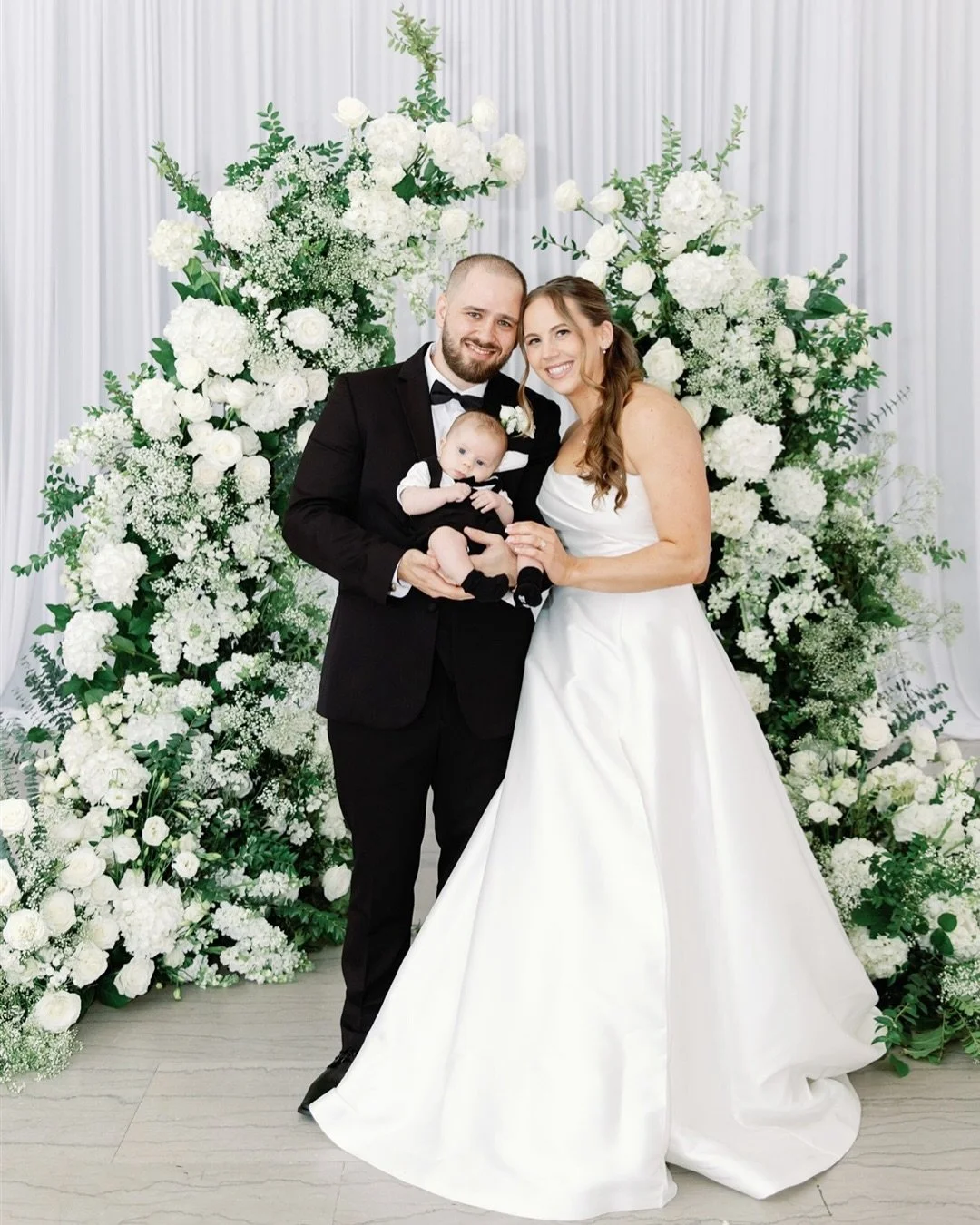 So excited to finally share sneak peeks from Ashley &amp; Dylan&rsquo;s beautiful wedding day! Couldn&rsquo;t have imagined a better start to the season with these two (well, three 😉). Little Teddy had everyone wrapped around his finger, total scene