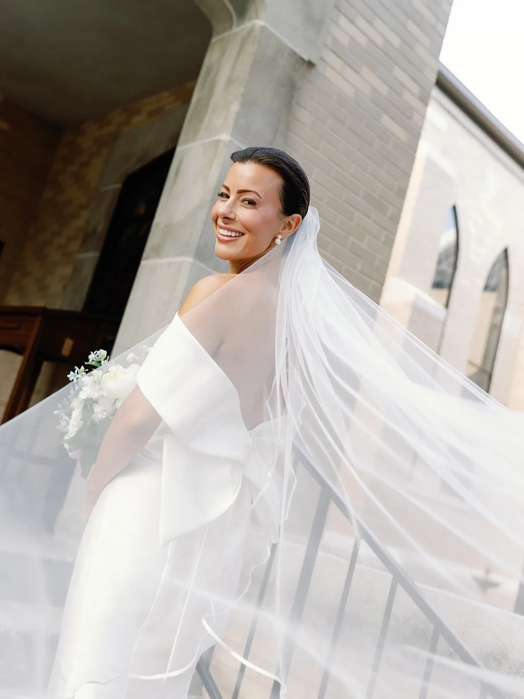 The moments just before.

All the quiet nerves of the morning completely melting away the second these two finally got to see each other in the courtyard. The best kind of reset before walking down the aisle.
