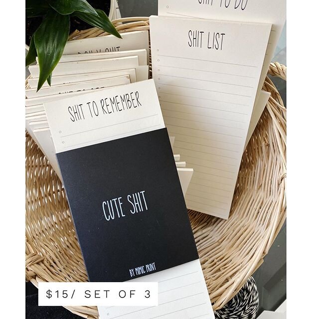 They are ready!! You can purchase these by sending us a DM or send me an email to order! #notebook #shitlist #todolist #print #canadian #shoplocal #supportsmallbusiness