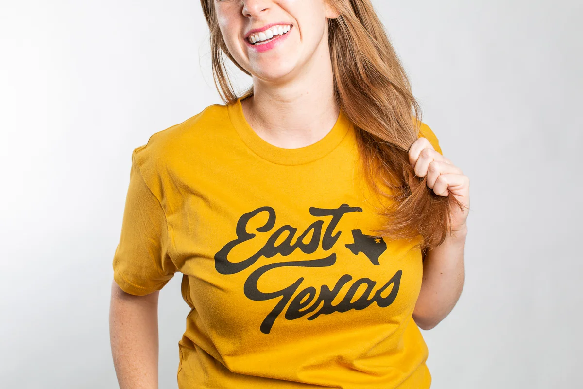 Camping in Tyler Texas Tee Mustard