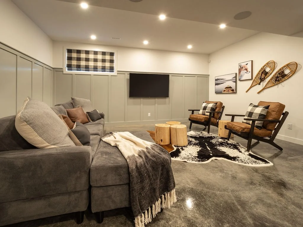 Sorento Canuck Custom Home Interior Design basement Red Deer