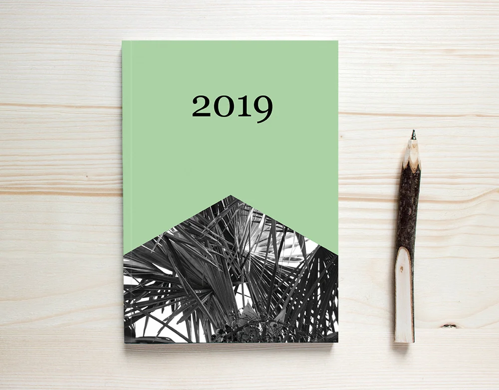 Diary / planner by an eco-friendly paper label Monkey Minder