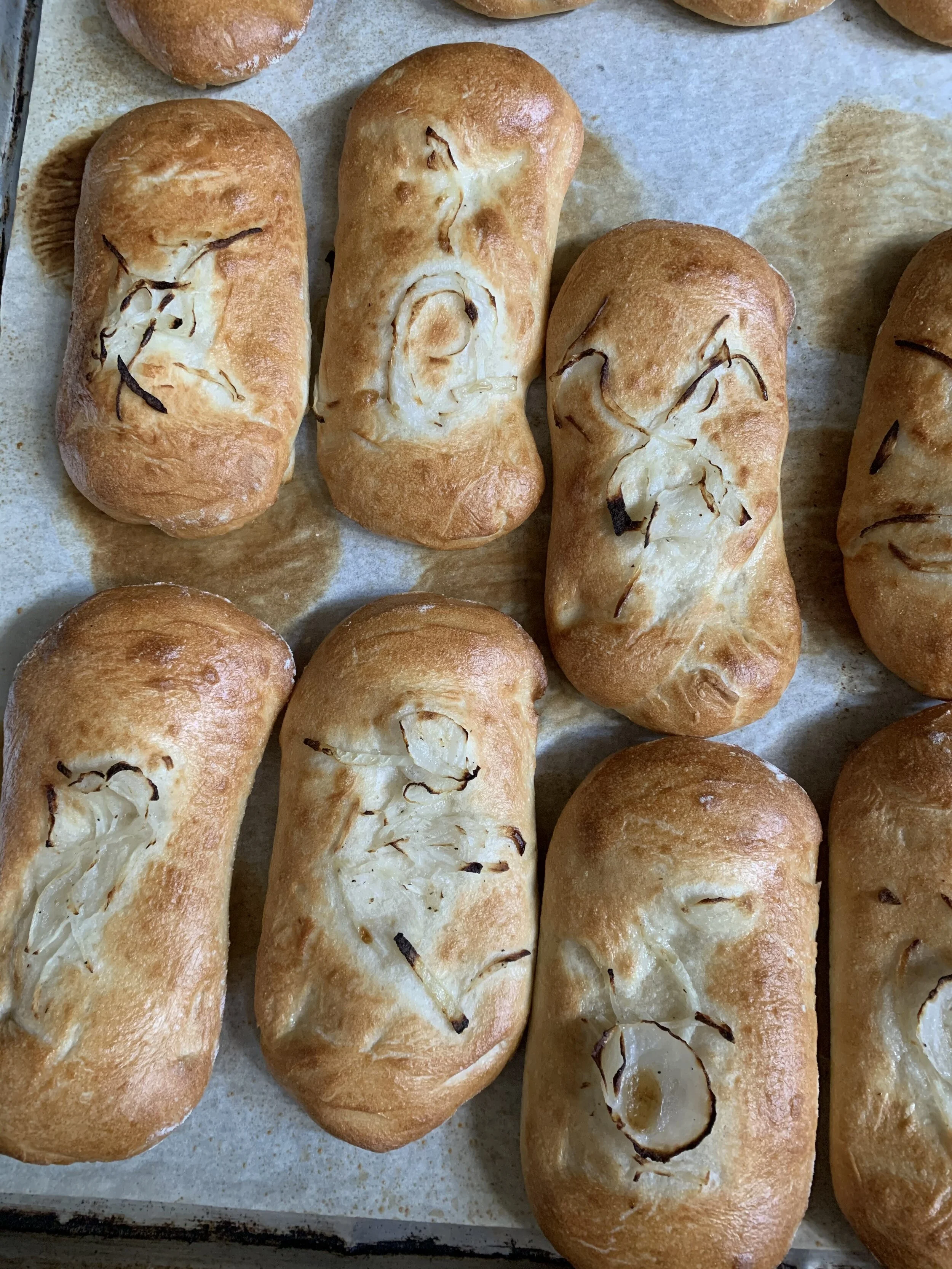 Roasted Onion Ciabatta - 1/2 dz