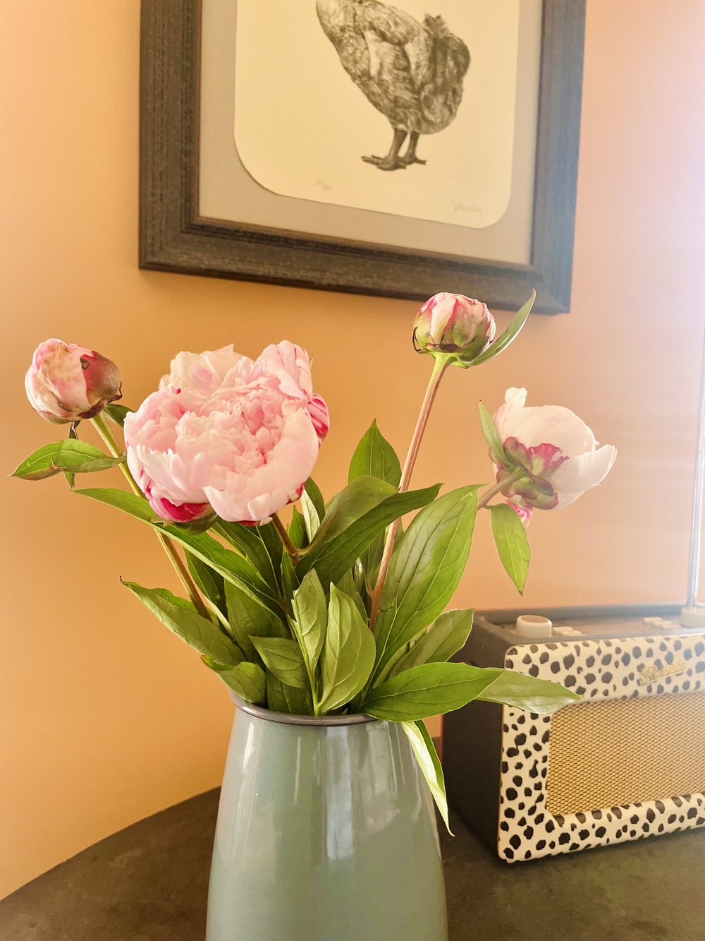 The Peonies displayed in our flat