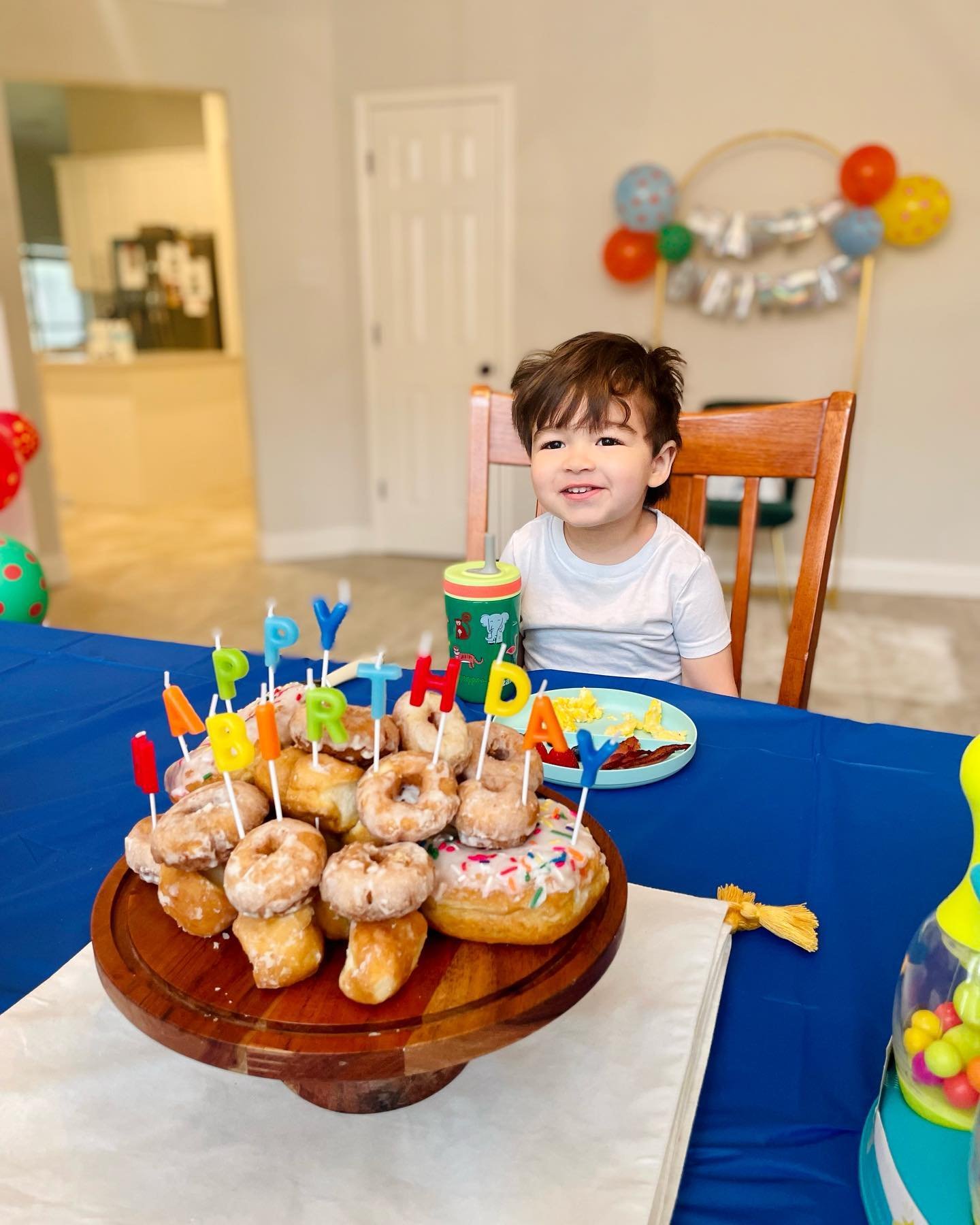 Our sweet Abner turned TWO!! He&rsquo;s adventurous, full of joy, caring, loving, smart, funny, and kind. We love you, Abe!! We can&rsquo;t wait to watch you continue to grow and grow! You are such a gift. 💙 Also, donut cake for the win because this