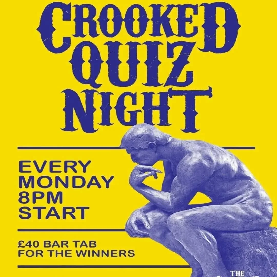 Crooked Quiz tomorrow special edition with guest question asker, The Mighty Dom.
