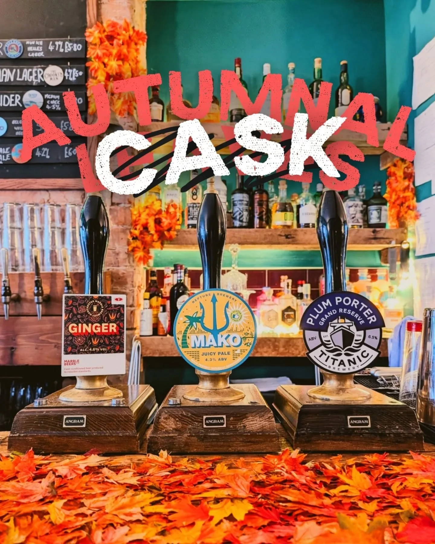 As Red-Gold leaves begin to fall all around us, we have the perfect accompanying cask beers.

#gingerbeer #paleale #porterbeer