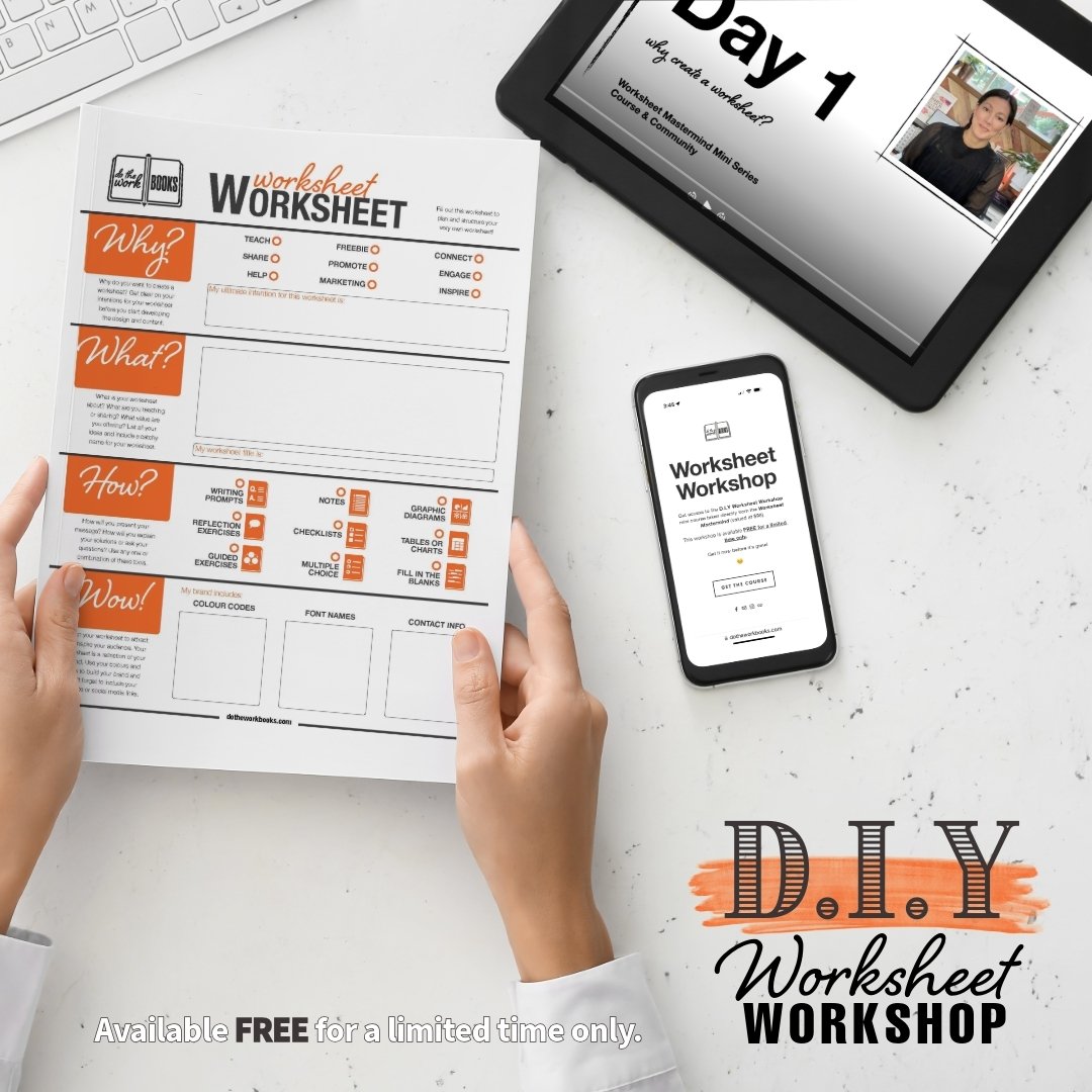 The D.I.Y Worksheet Workshop is based off my Worksheet Mastermind that I started running in 2019. This D.I.Y version includes all the recorded session from the mini course. Its a culmination of all my tip for creating an interactive and engaging work