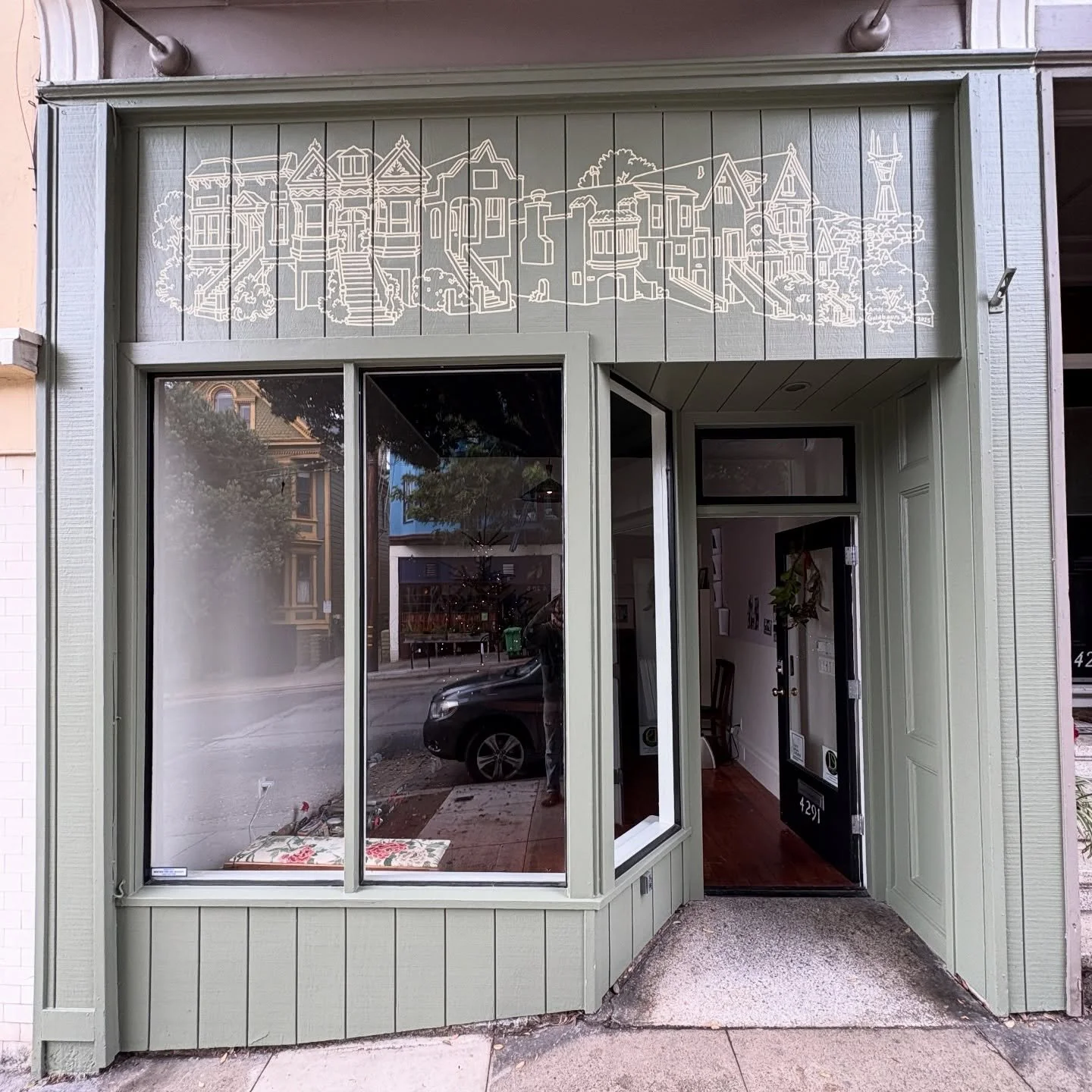 Quick little mural for my friends @theelsewherealmanac new office on 24th and Douglass!