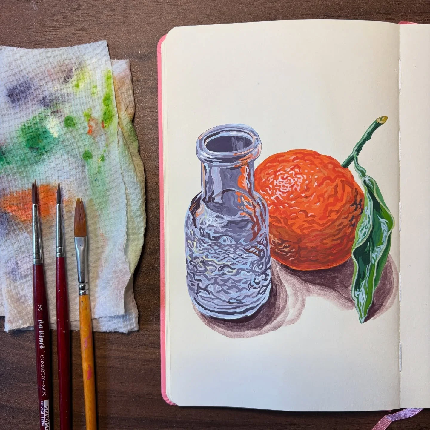 Mandarin and bottle study